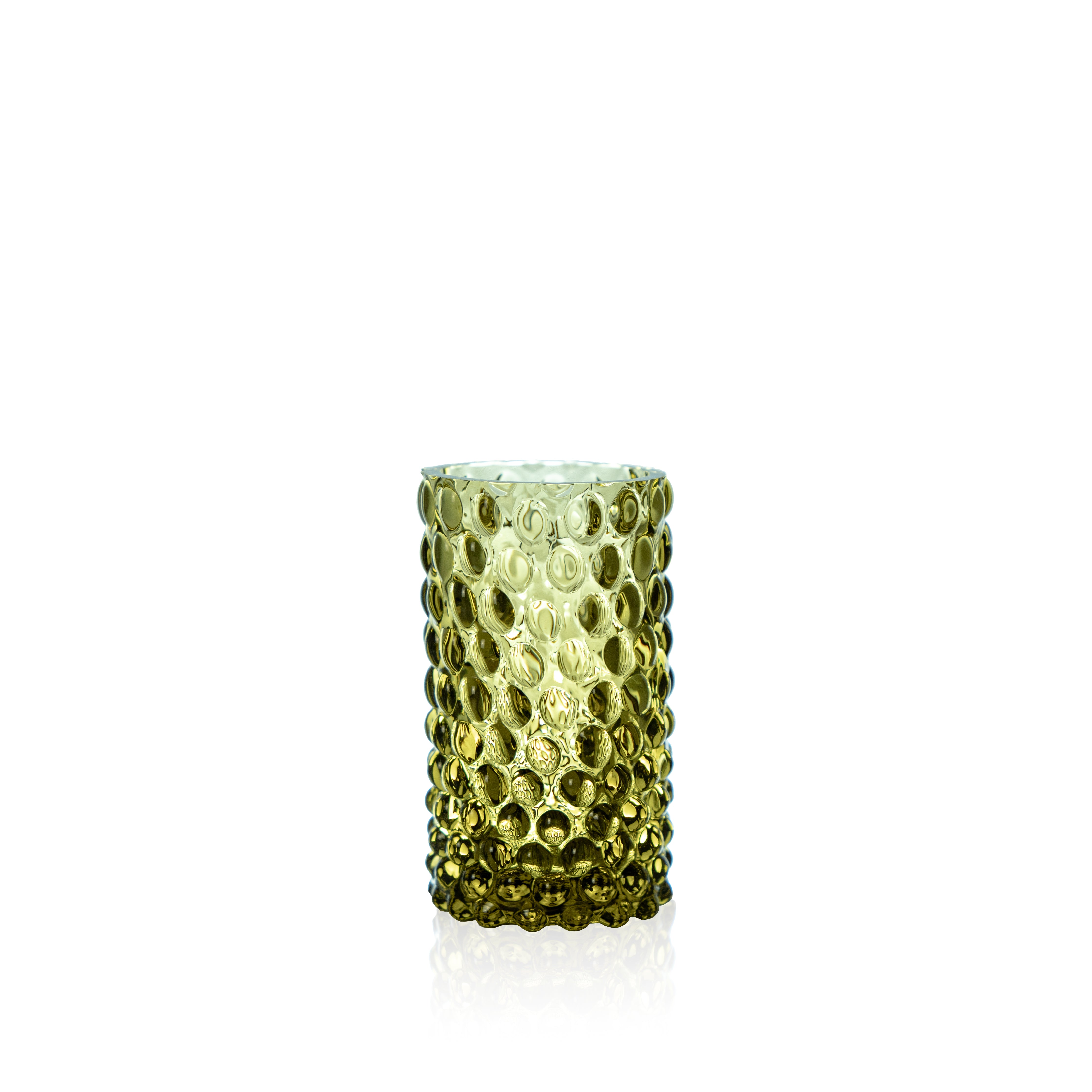 Bonsai Green Hobnail Bud Vase