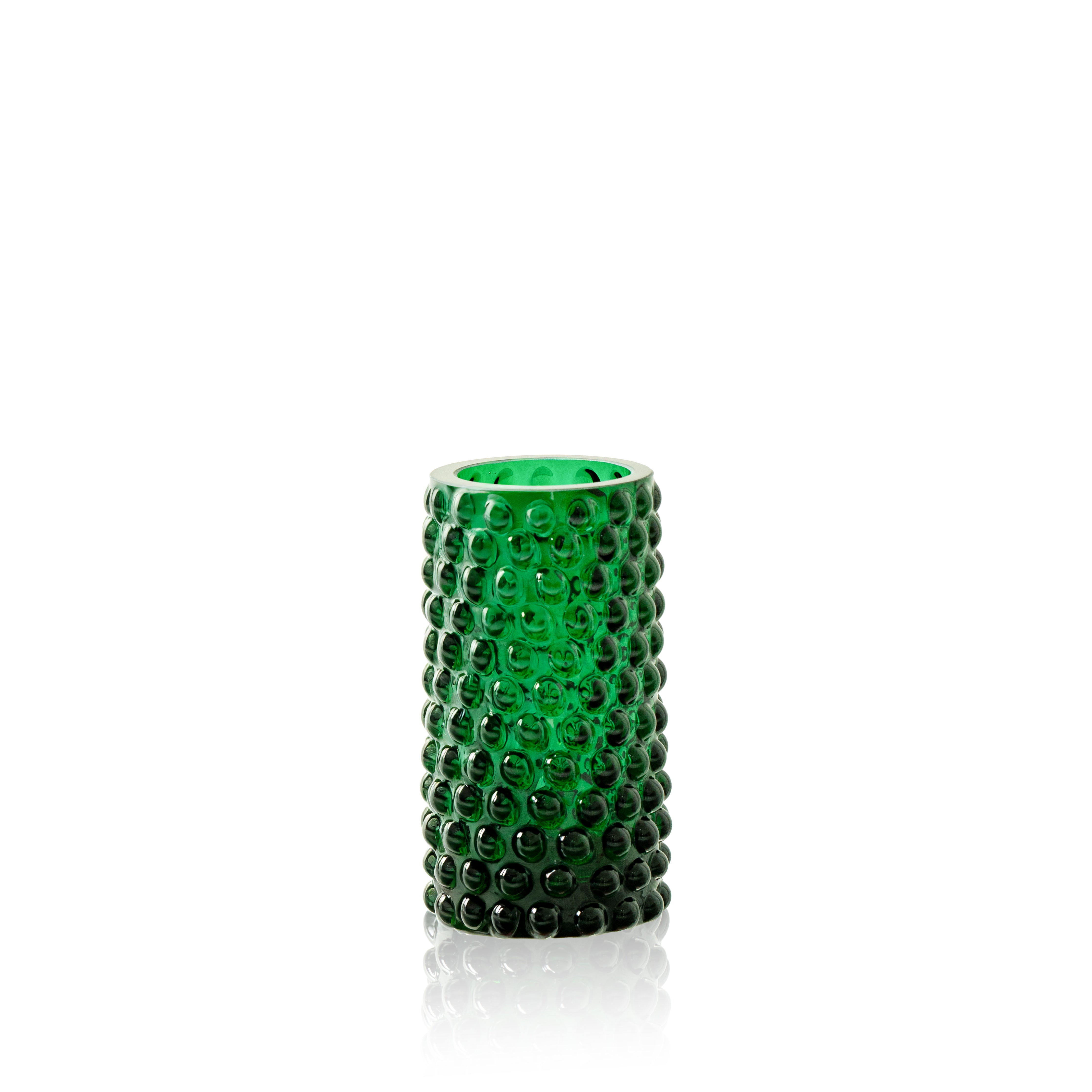 Dark Green Hobnail Knospenvase