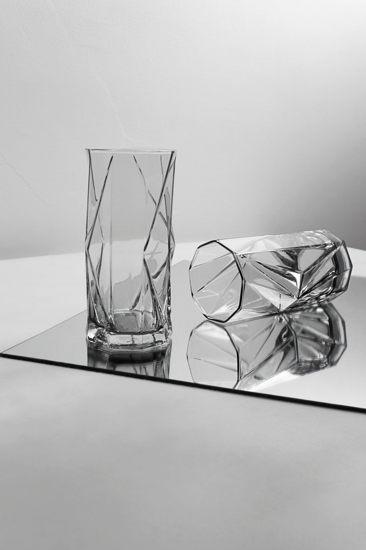 Ghost Highball Glass Underlay Black Smoke (set of 2)