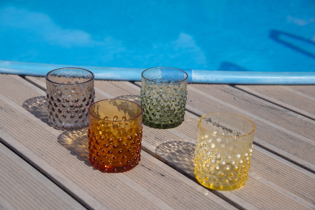 Citrine Hobnail Whiskey Glasses - KLIMCHI