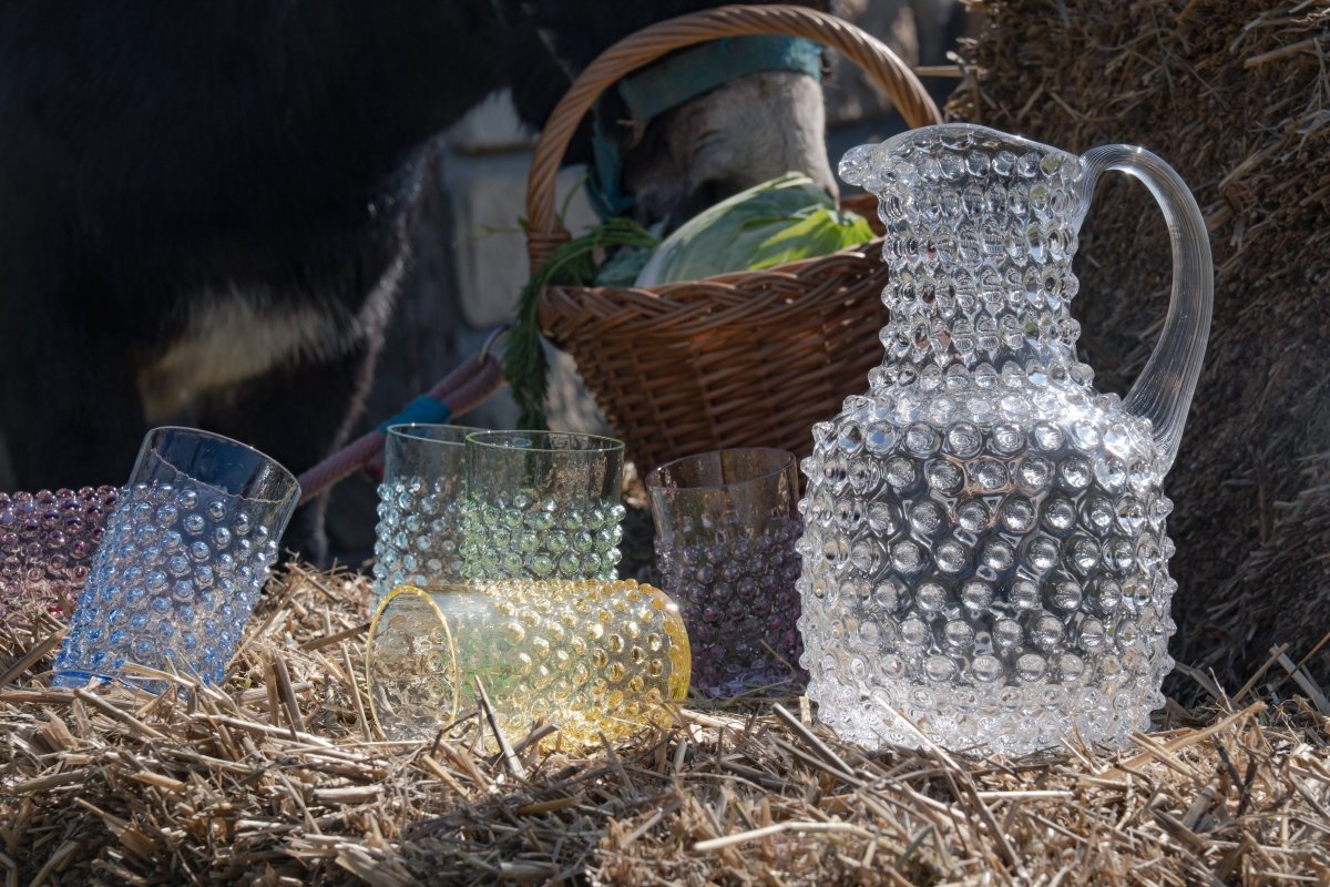Crystal Hobnail Square Jug - KLIMCHI