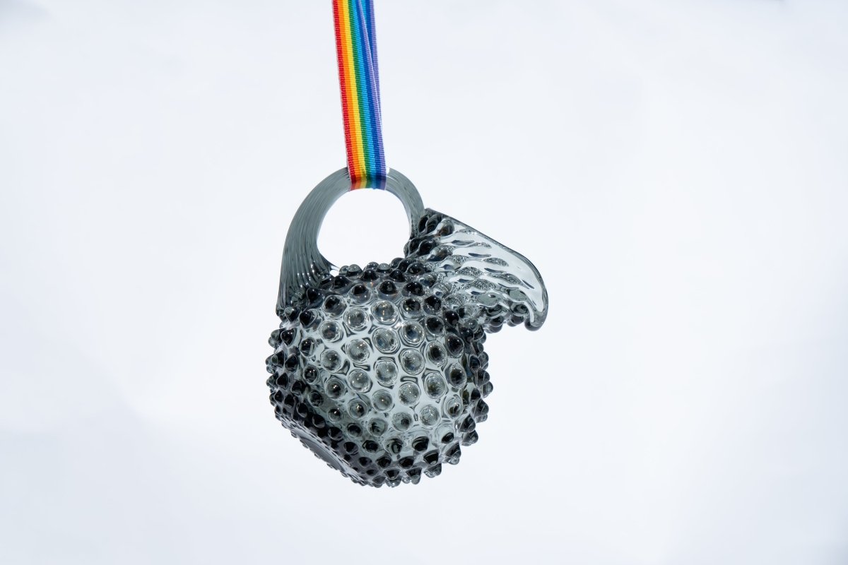 Grey Smoke Hobnail Creamer Jug - KLIMCHI