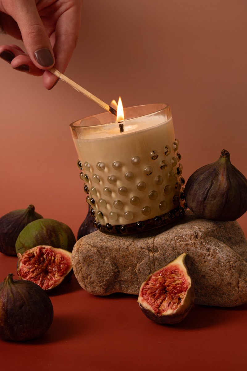 Hobnail Candle Vanilla Fig - KLIMCHI
