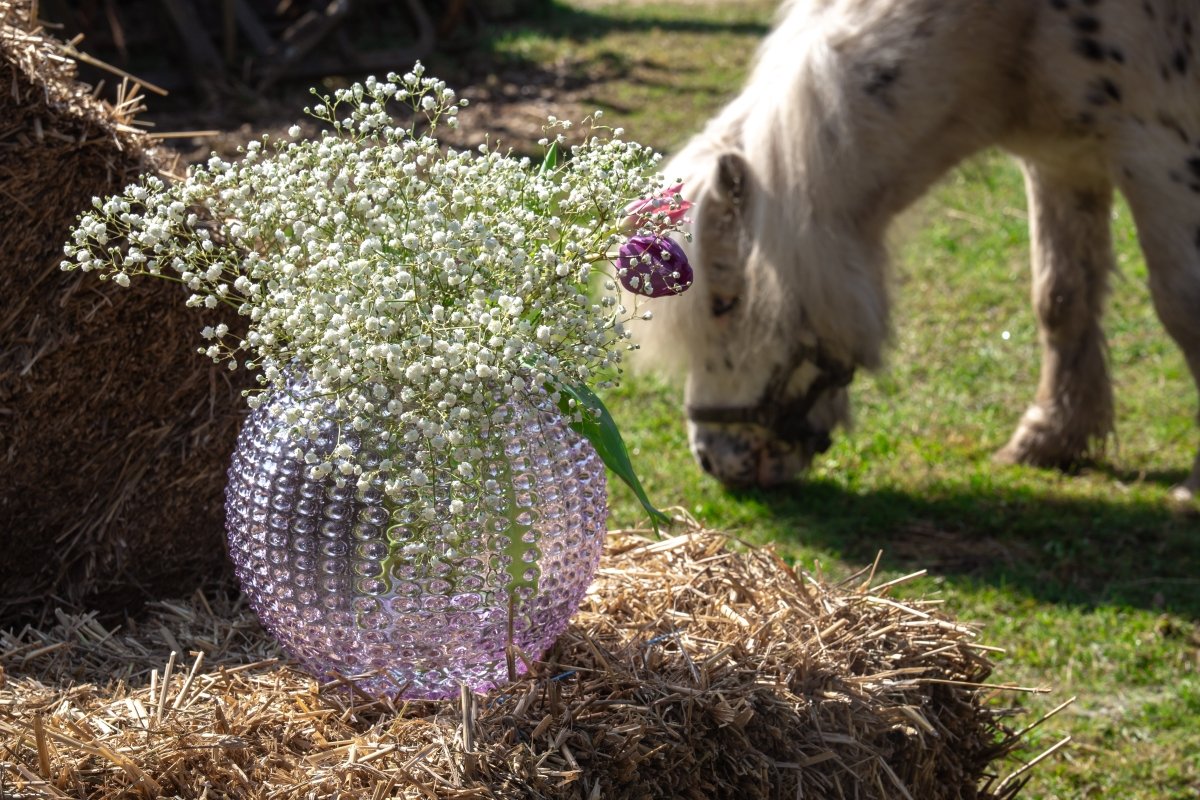 Lilac Hobnail Vase Large - KLIMCHI