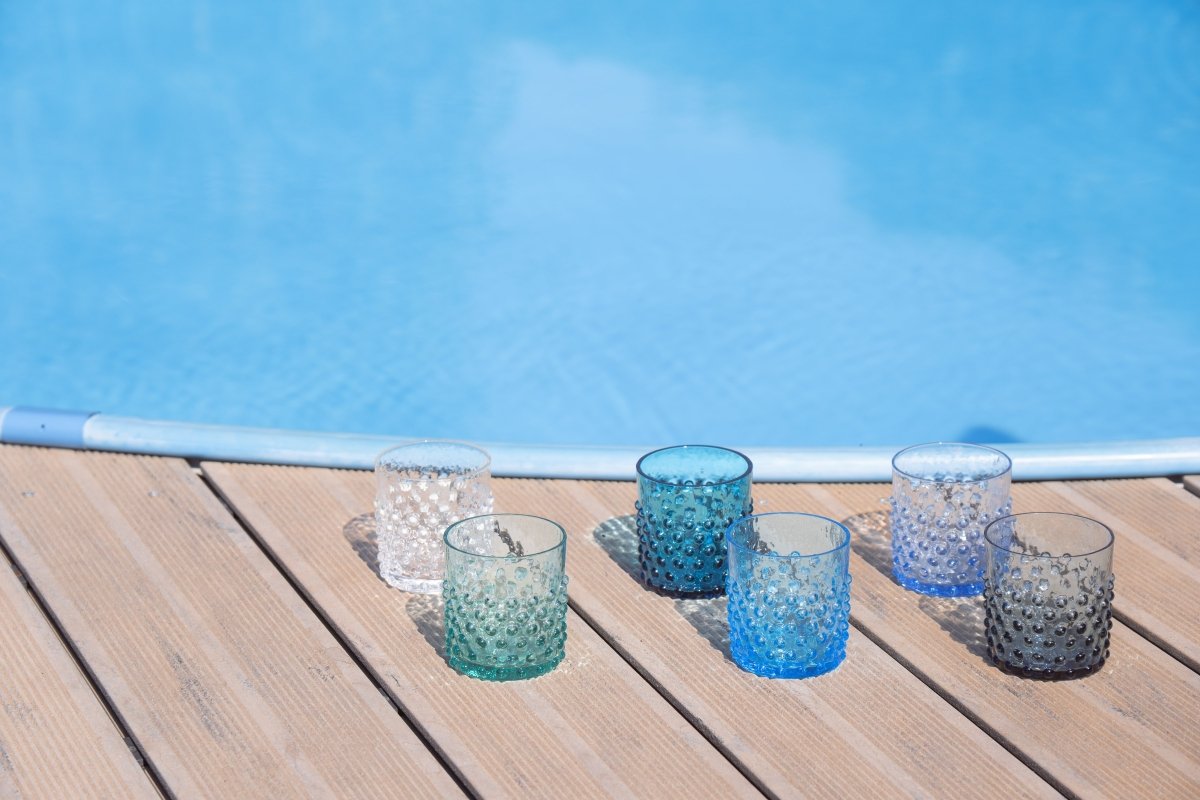 Beryl Hobnail Whiskey Glasses - KLIMCHI