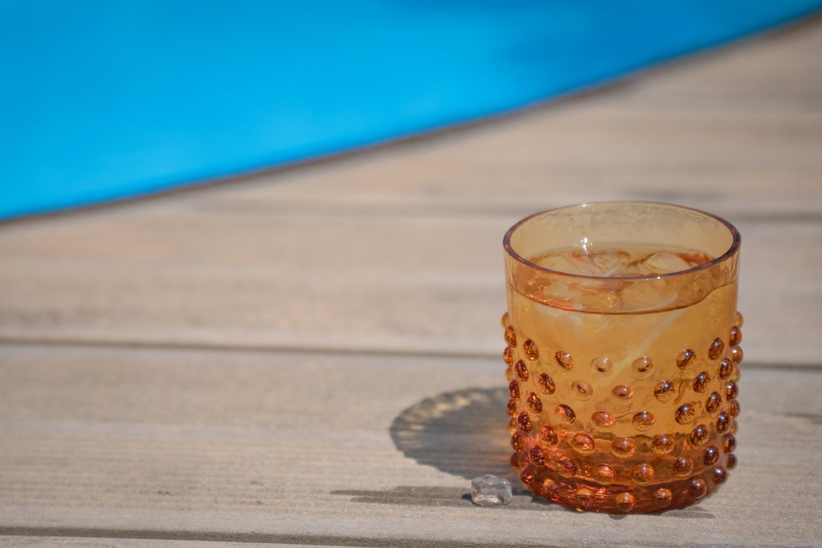Amber Hobnail Whiskey Glasses - KLIMCHI