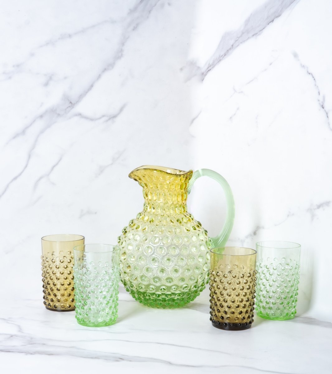 Set of Meadow Hobnail Jug and Tumblers - KLIMCHI