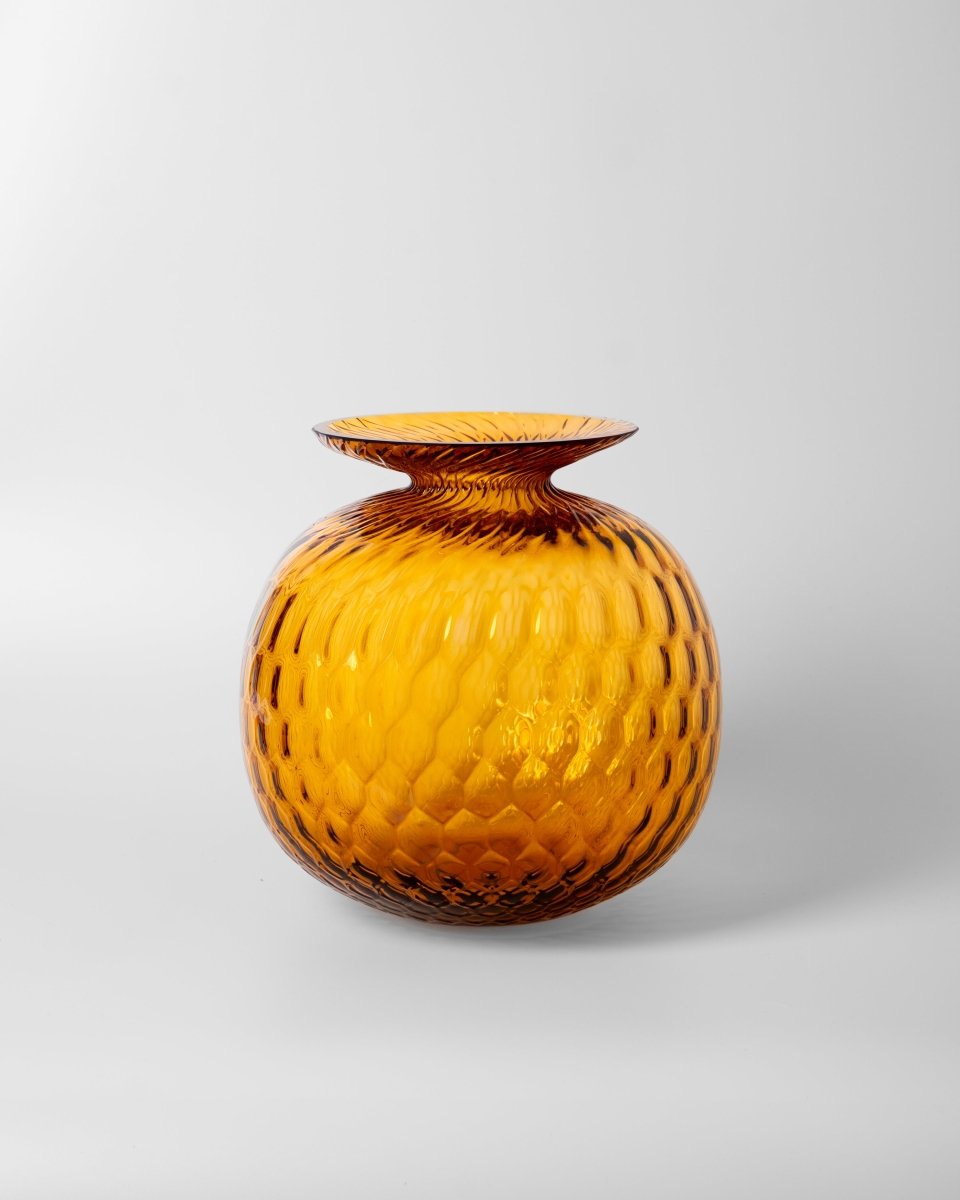 Amber Honeycomb Collar Vase - KLIMCHI