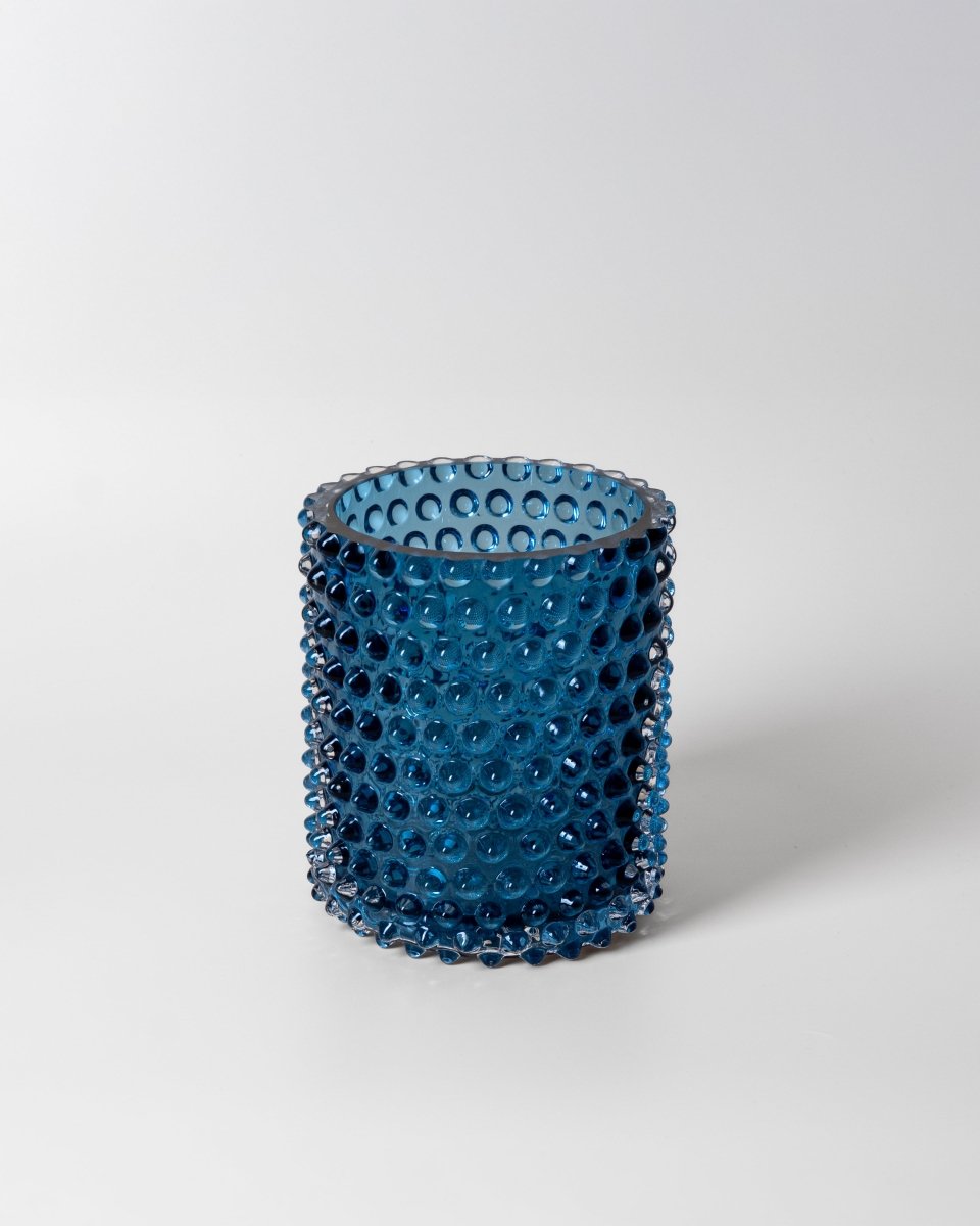 Underlay Blue Smoke Hobnail Candle Holder / Vase - KLIMCHI