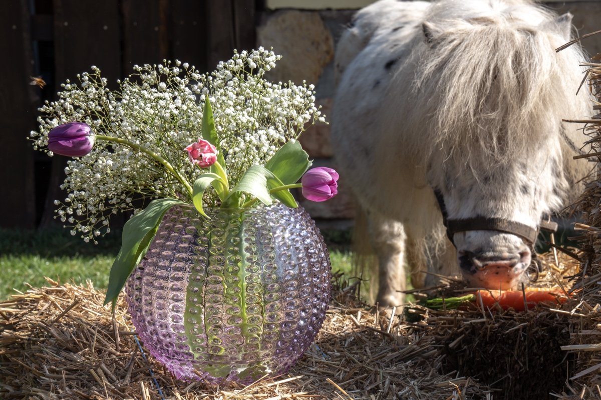 Lilac Hobnail Vase Large - KLIMCHI