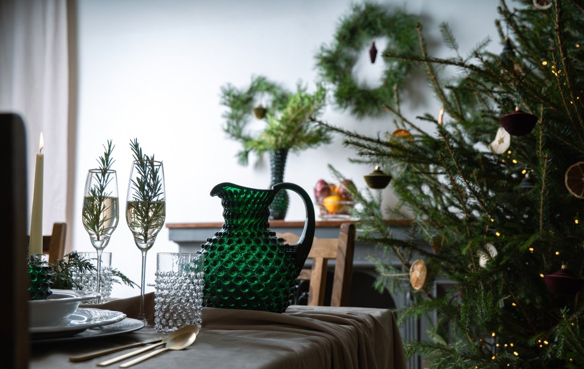 Dark Green Hobnail Jug - KLIMCHI