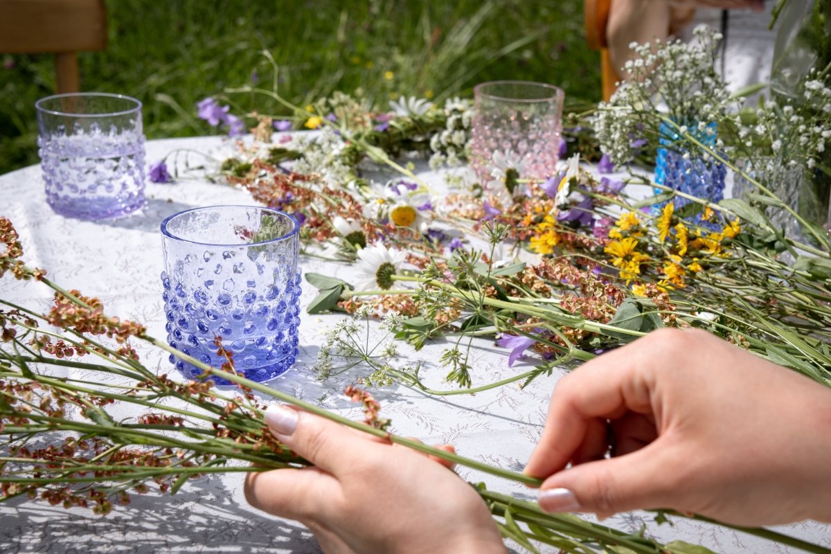 Lavender Hobnail Whiskey Glasses - KLIMCHI