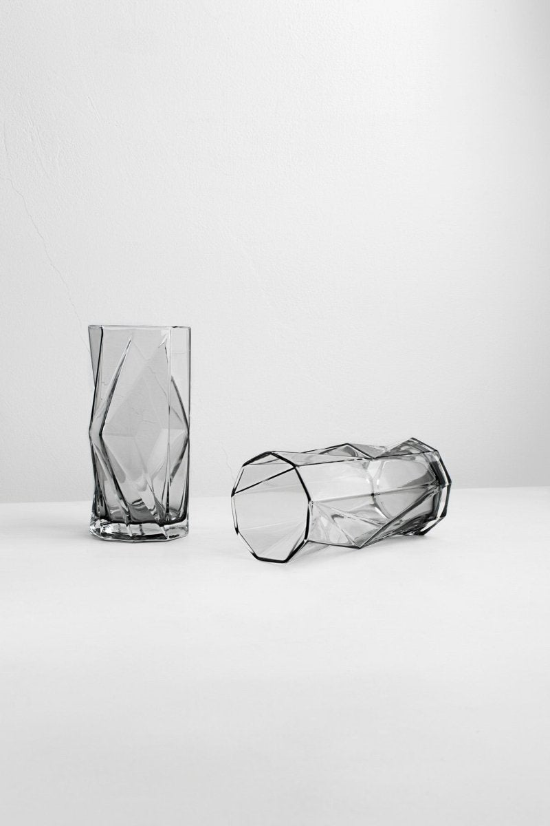 Ghost Highball Glass Underlay Black Smoke (set of 2) - KLIMCHI