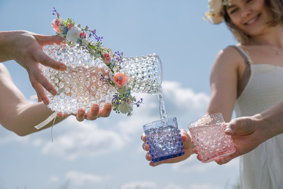 Lavender Hobnail Whiskey Glasses - KLIMCHI