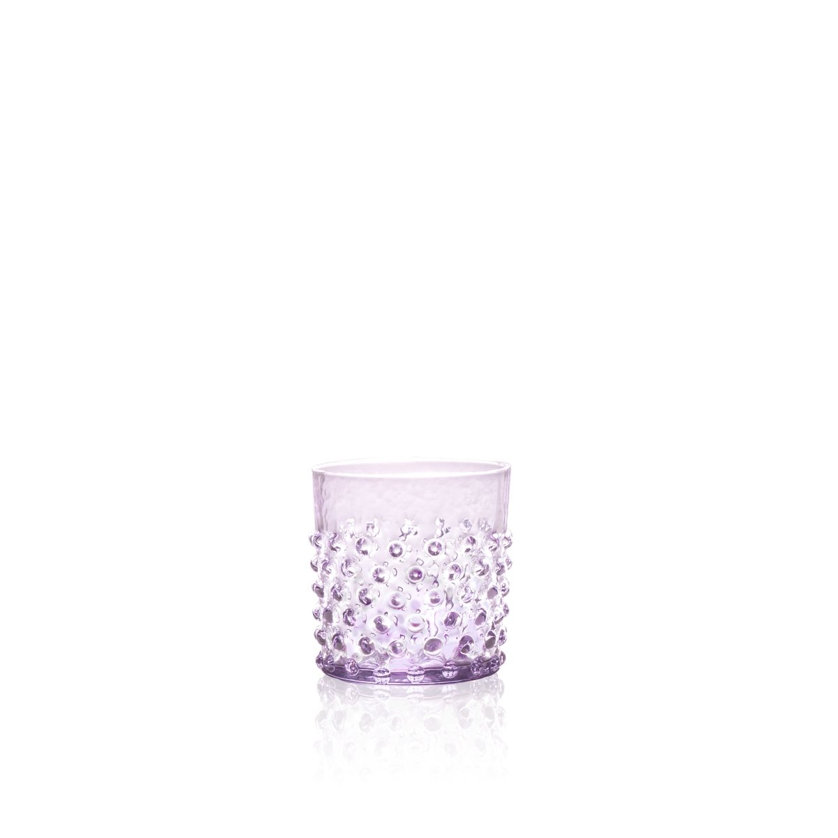 Lilac Hobnail Whiskey Glasses