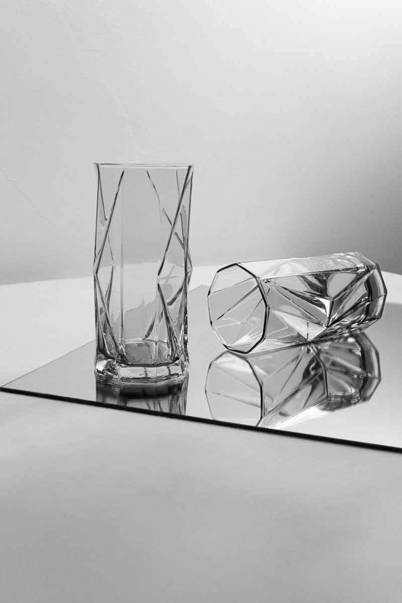 Ghost Highball Glass Underlay Black Smoke (set of 2) - KLIMCHI