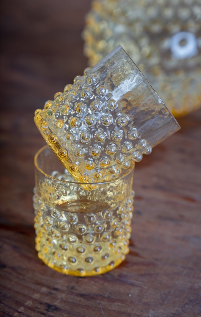Citrine Hobnail Whiskey Glasses - KLIMCHI