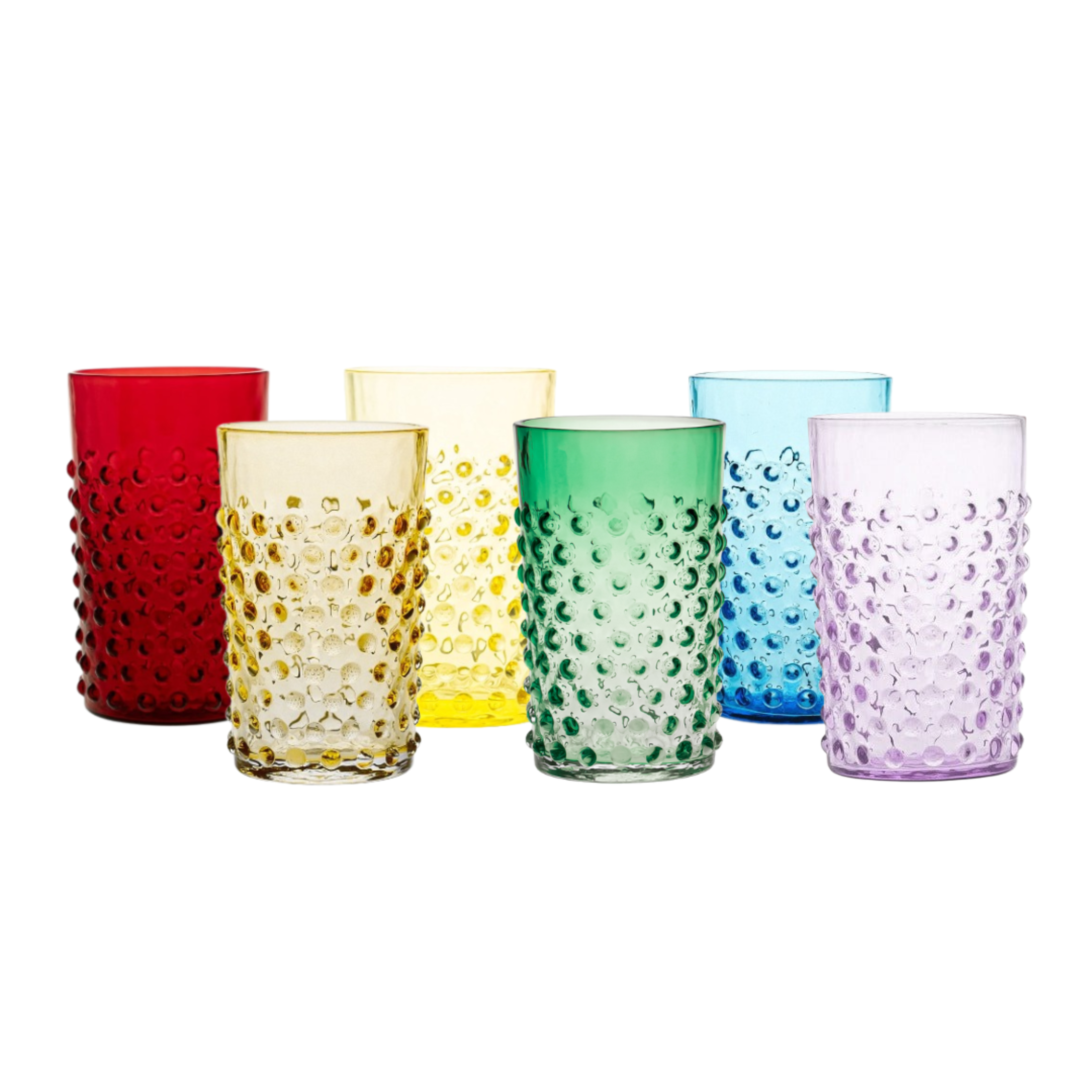 Rainbow box of Hobnail Tumblers