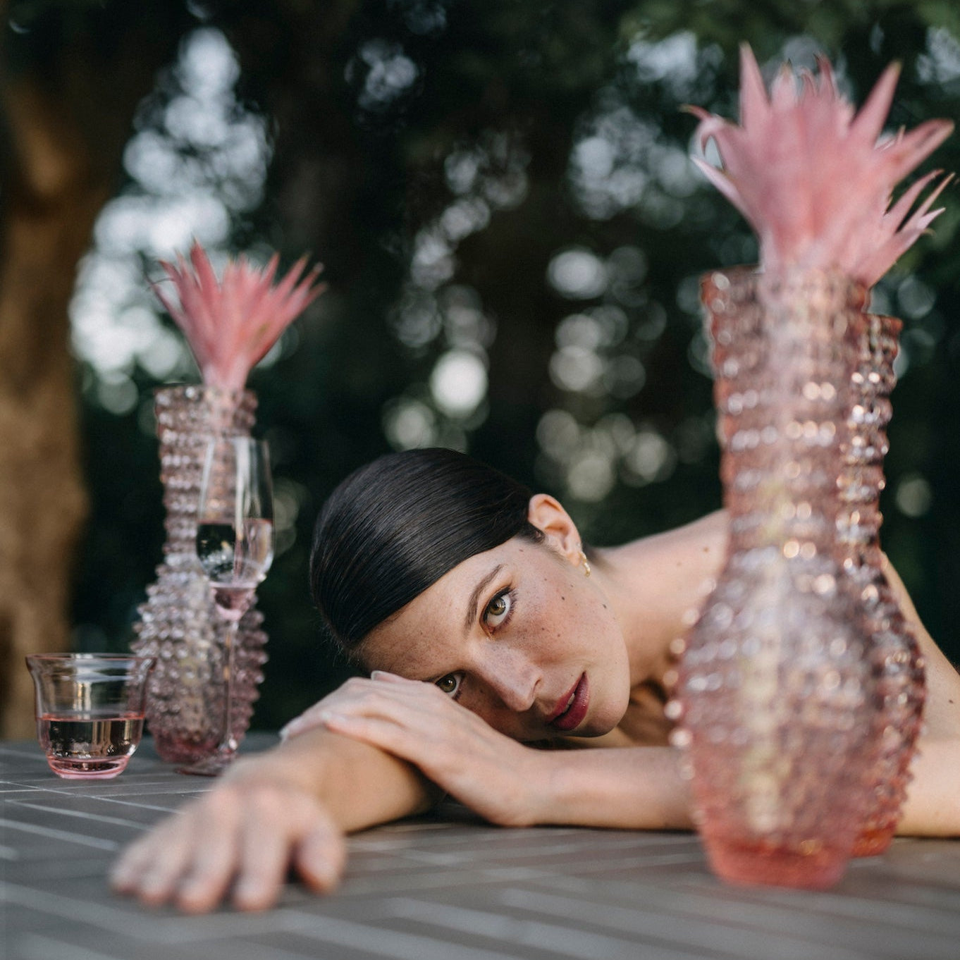 MILE magazine wedding styling with Fugu vases