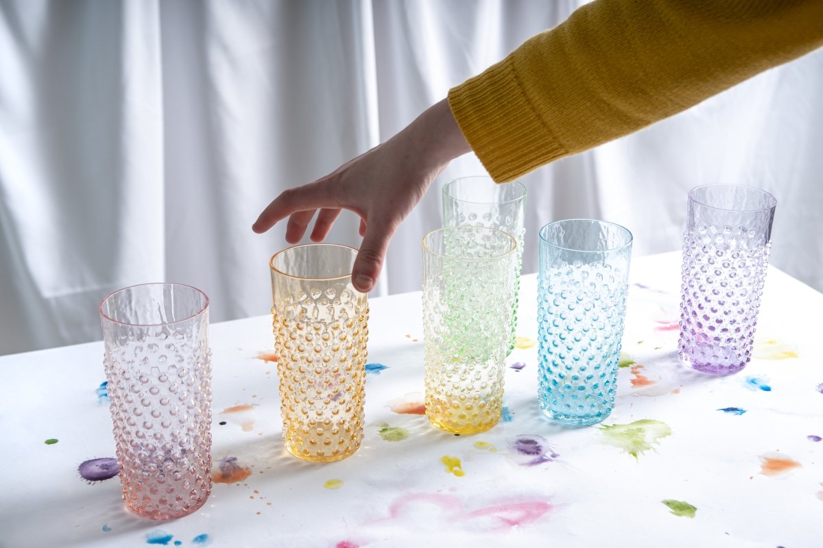 Rainbow box of Hobnail Tall Tumblers - KLIMCHI