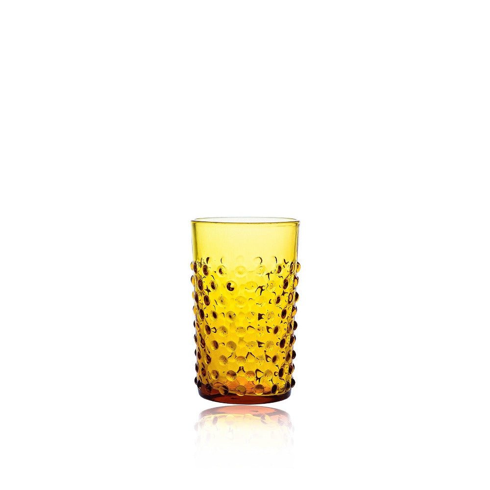 Amber Hobnail Tumblers