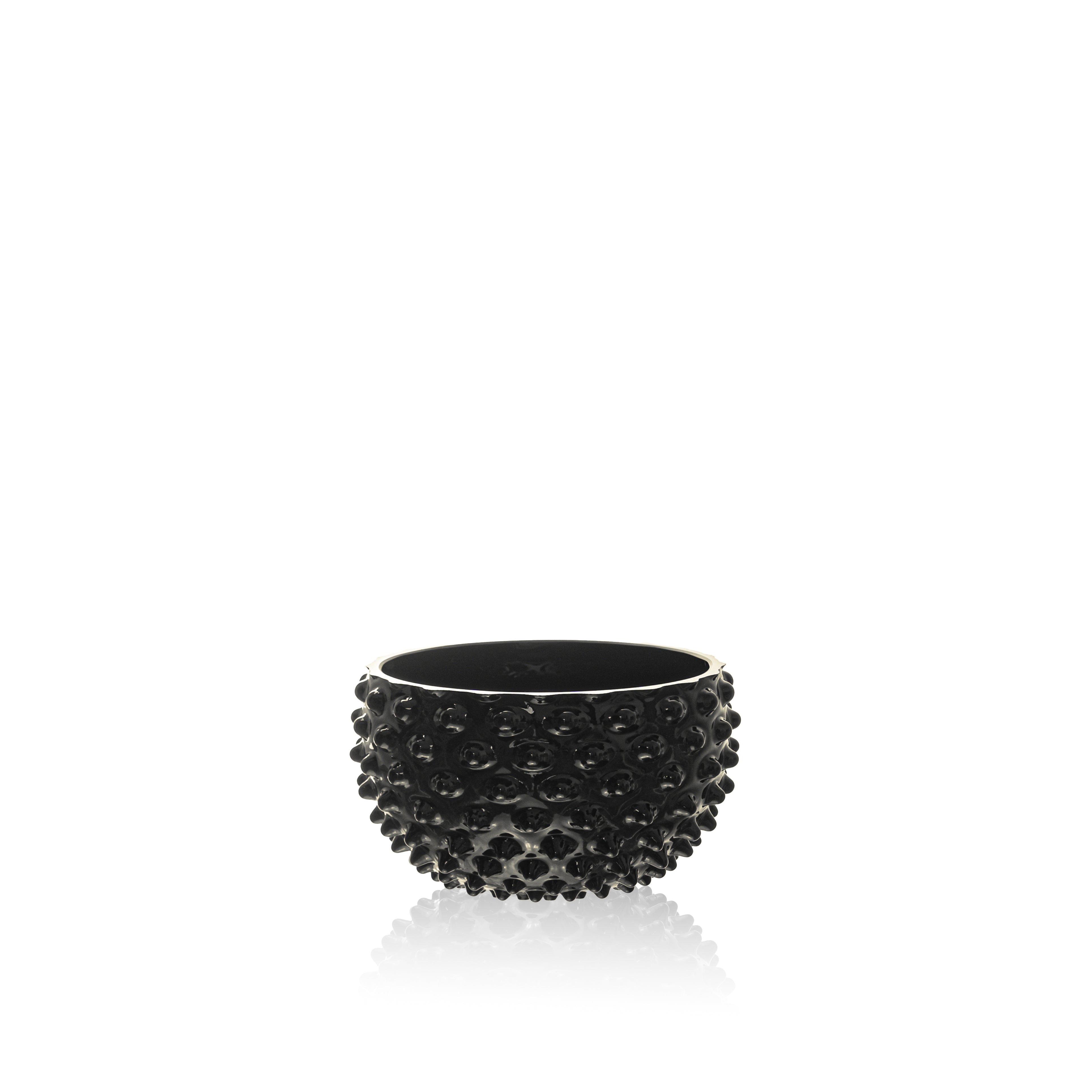 Black Hobnail Small Bowl