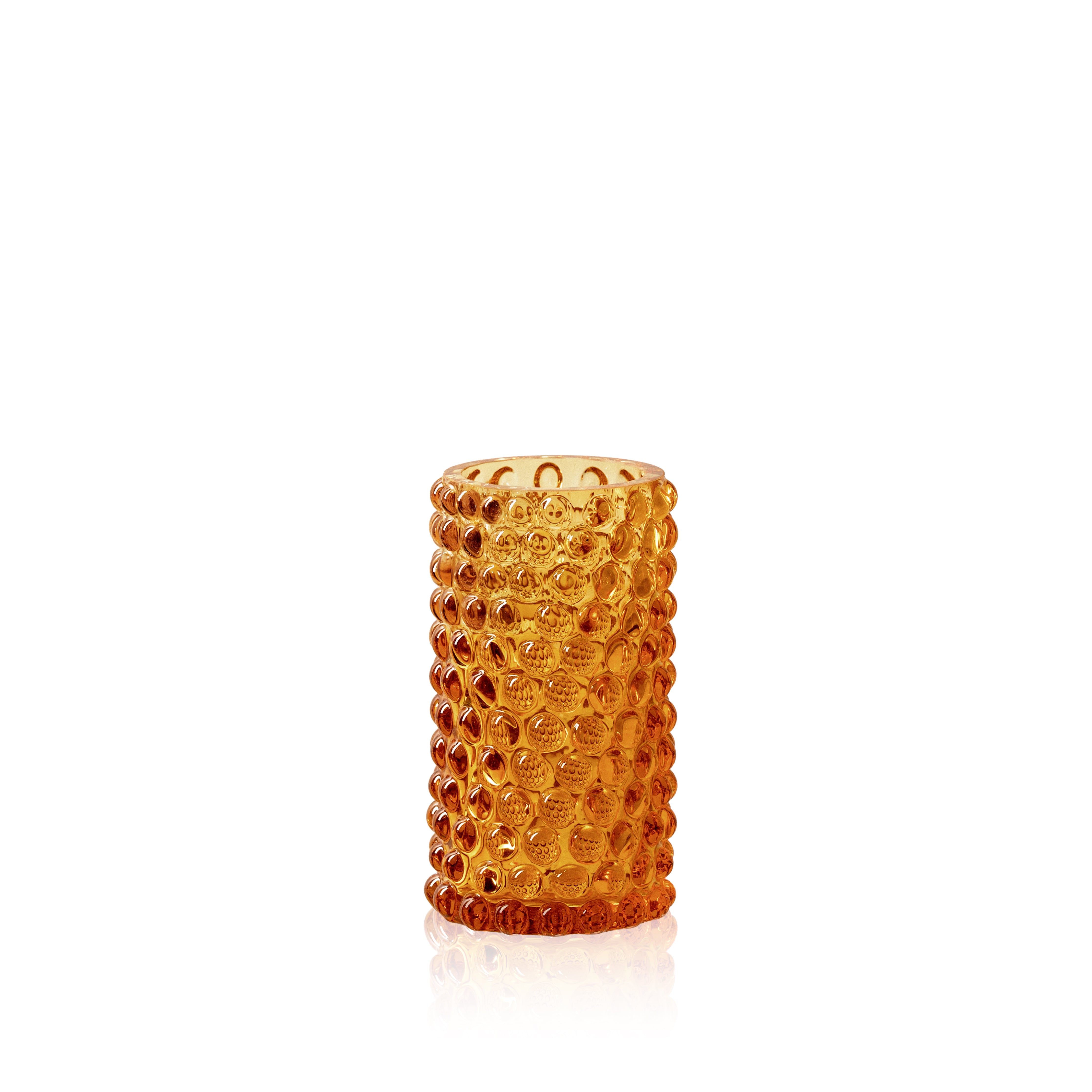 Amber Hobnail Knospenvase