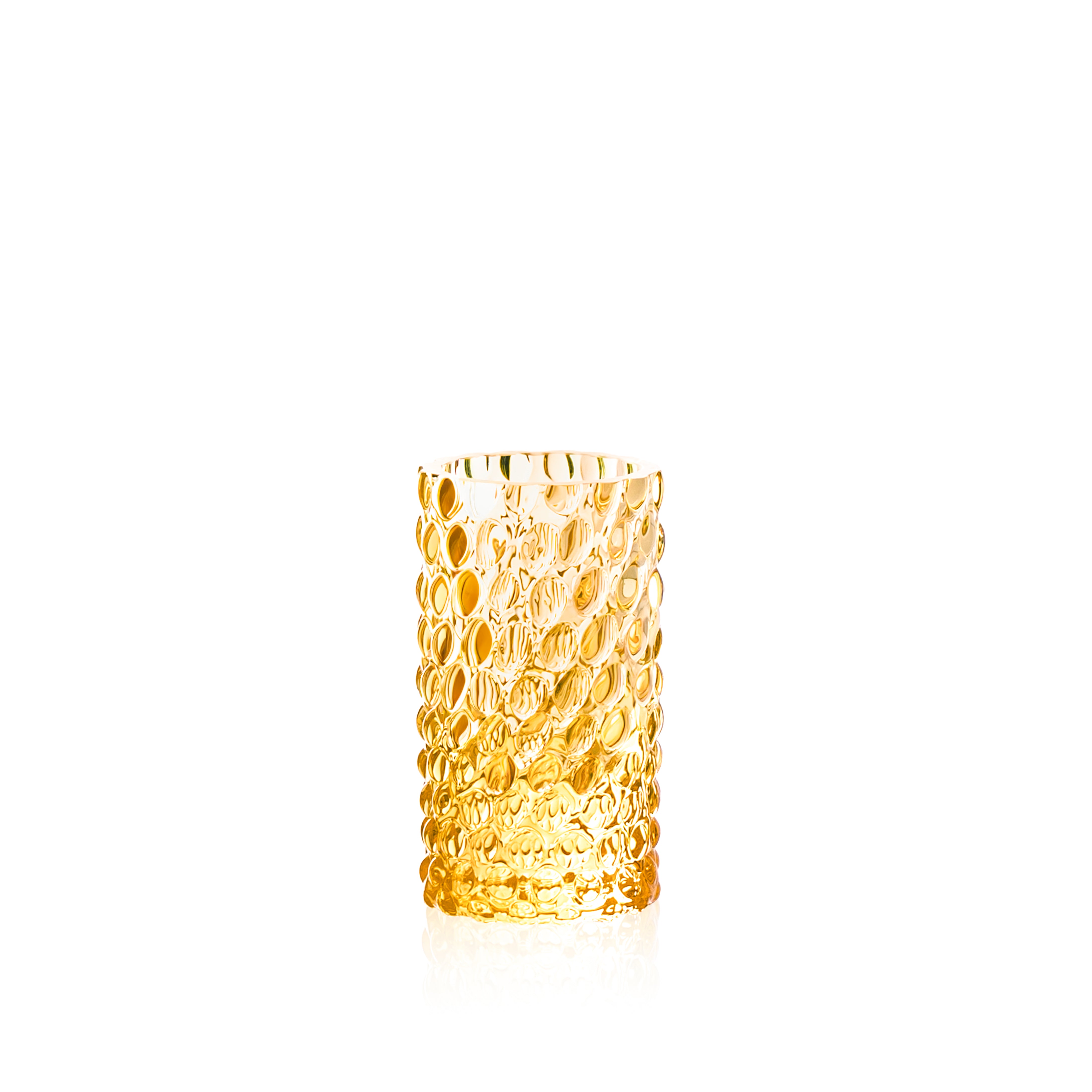 Underlay Amber Hobnail Bud Vase