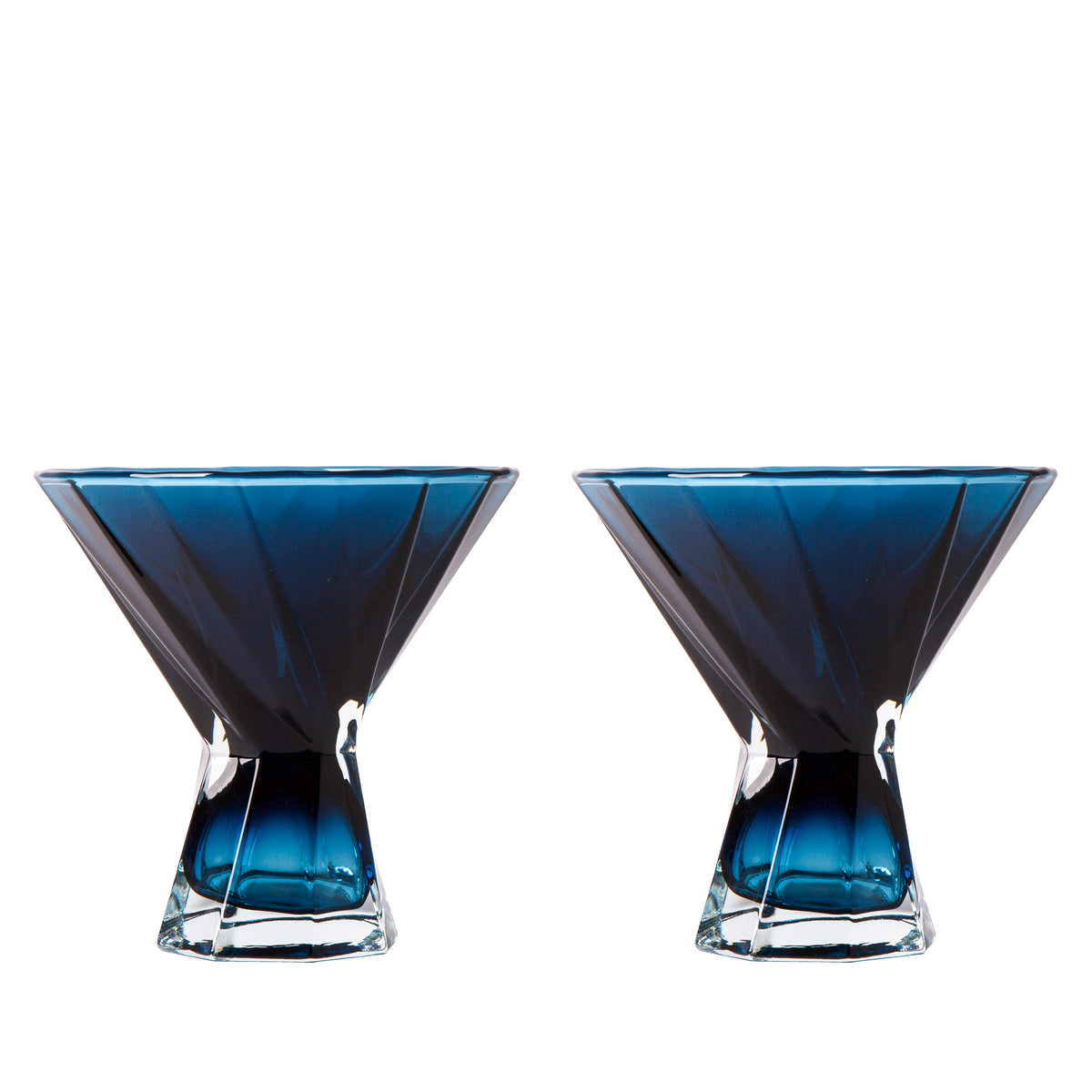 Ghost Martini Glass Underlay Blue Smoke (set of 2)