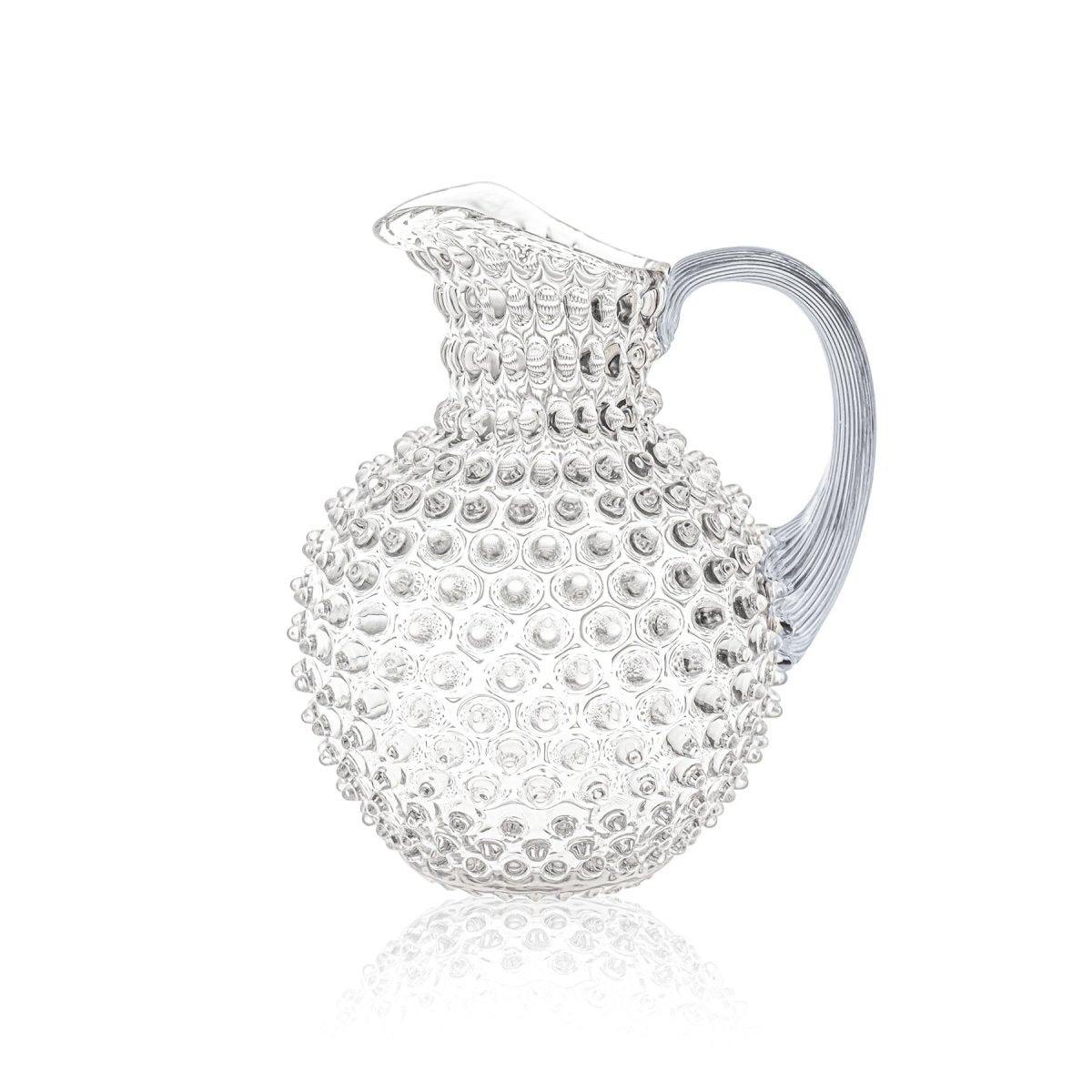 Crystal Hobnail Jug with Platinum Handle - KLIMCHI