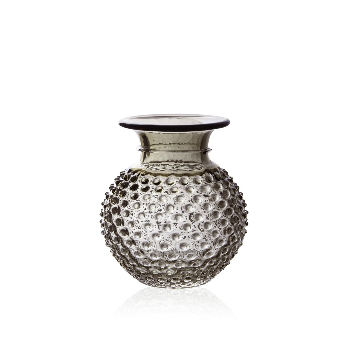 Underlay Black Smoke Hobnail Collar Vase - KLIMCHI
