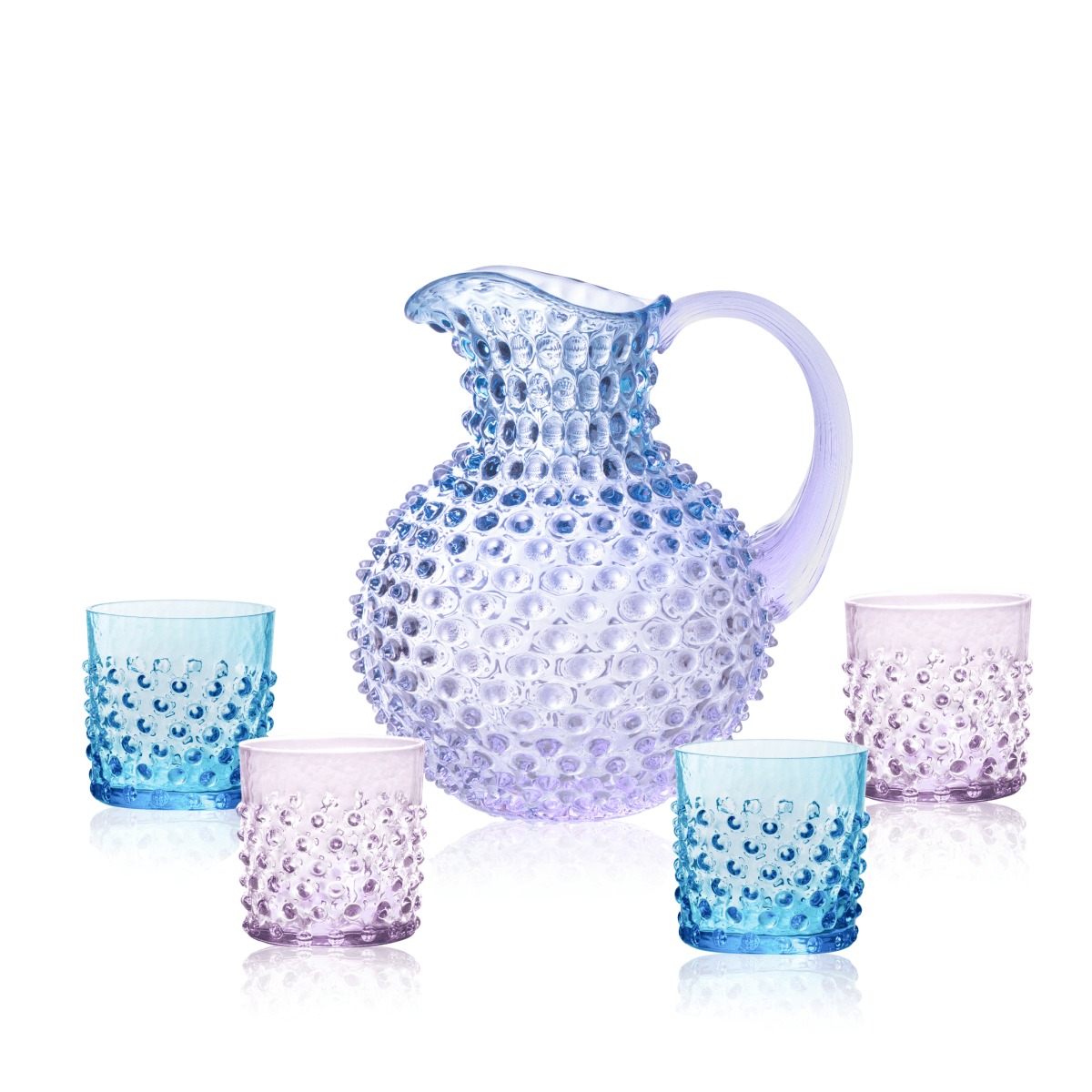 Set of Galaxy Hobnail Jug with Whiskey Glasses - KLIMCHI