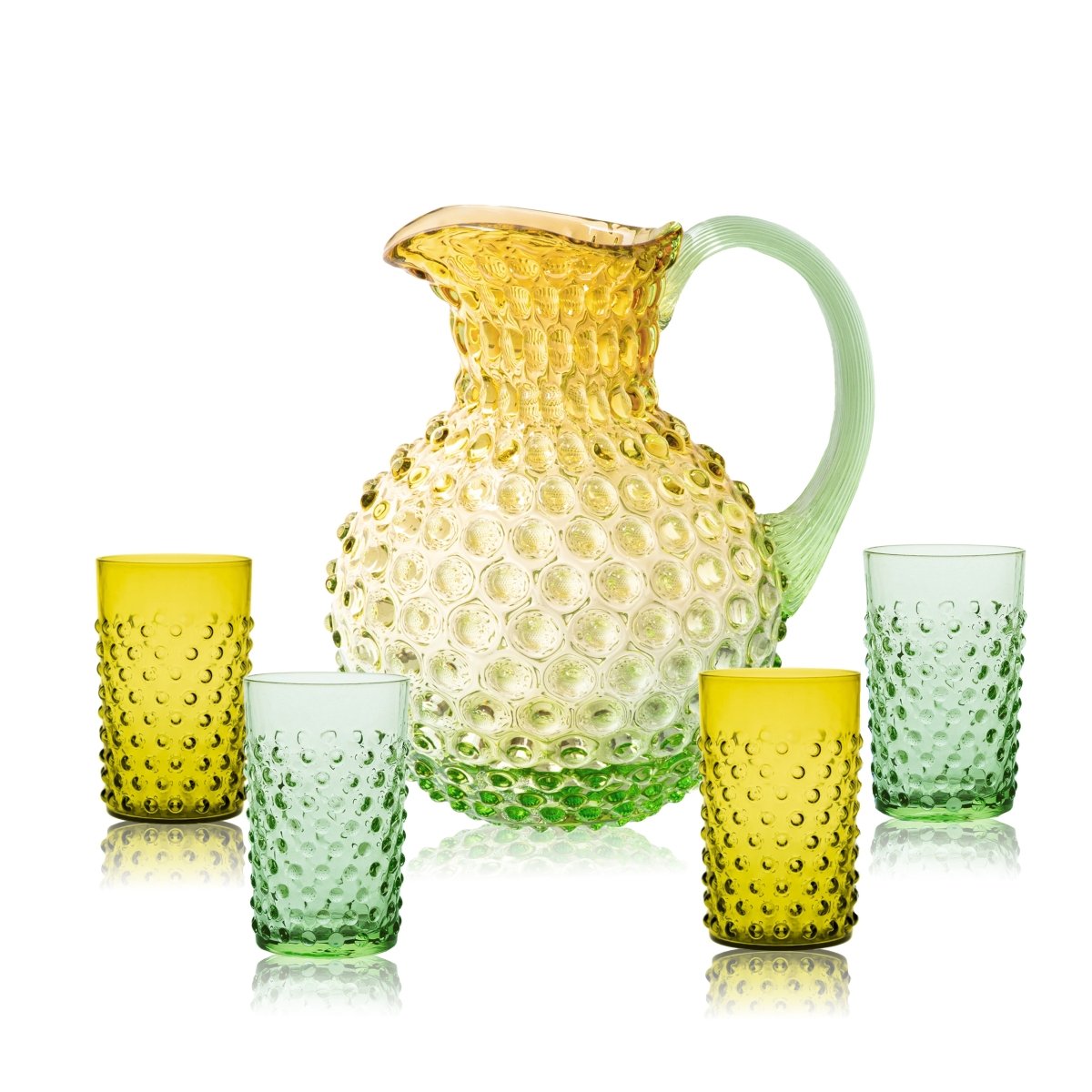 Set of Meadow Hobnail Jug and Tumblers - KLIMCHI