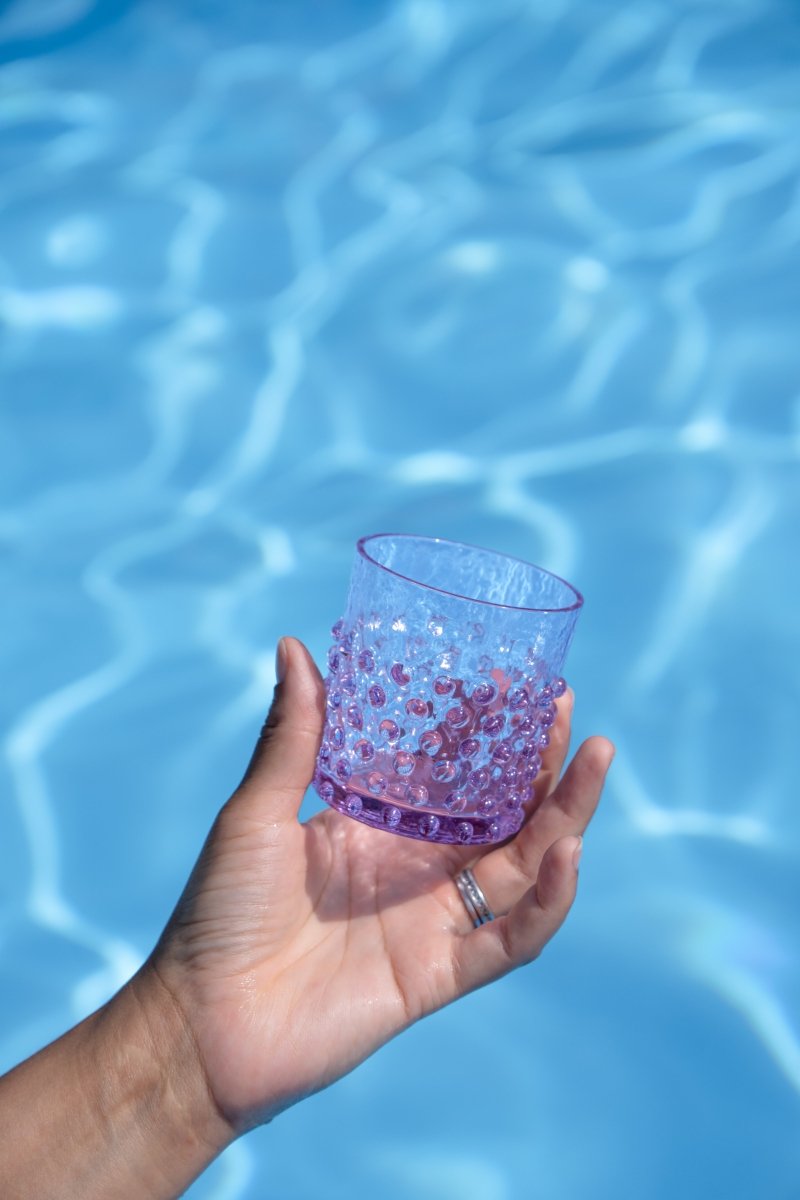 Lilac Hobnail Whiskey Glasses - KLIMCHI