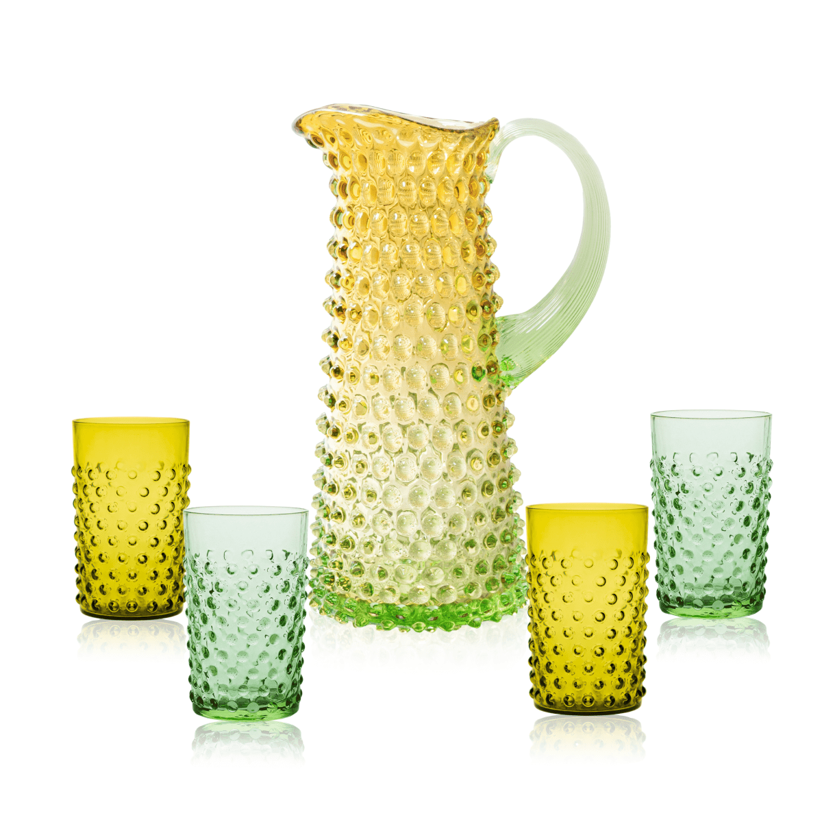 Set of Meadow Hobnail Pitcher with Tumblers - KLIMCHI