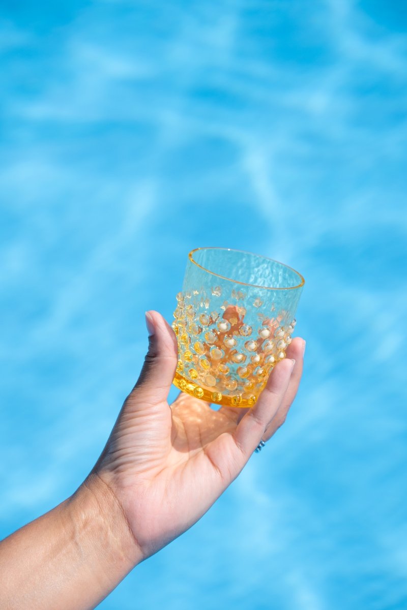 Citrine Hobnail Whiskey Glasses - KLIMCHI