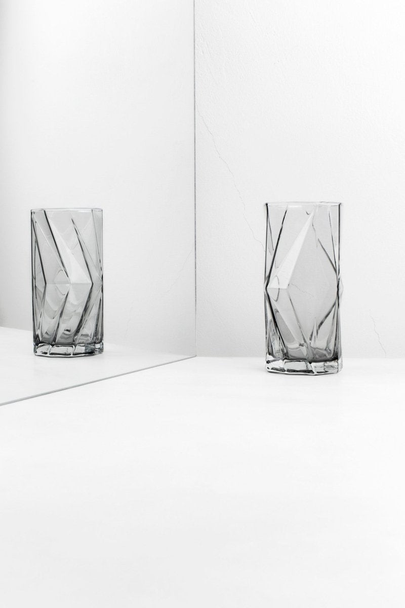 Ghost Highball Glass Underlay Black Smoke (set of 2) - KLIMCHI