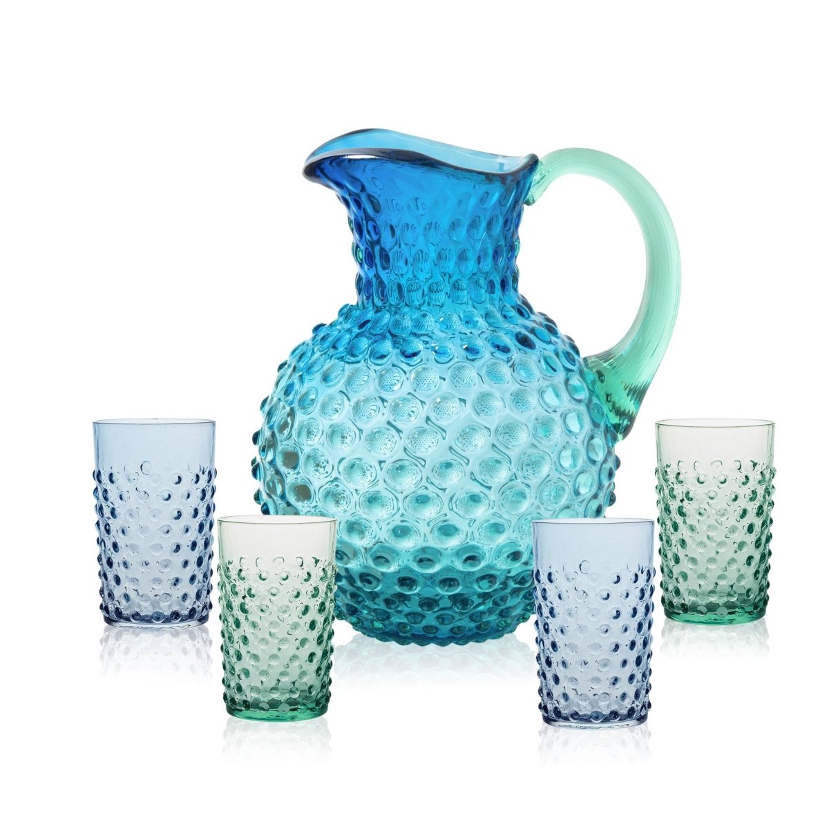 Set of Ocean Hobnail Jug and Tumblers - KLIMCHI