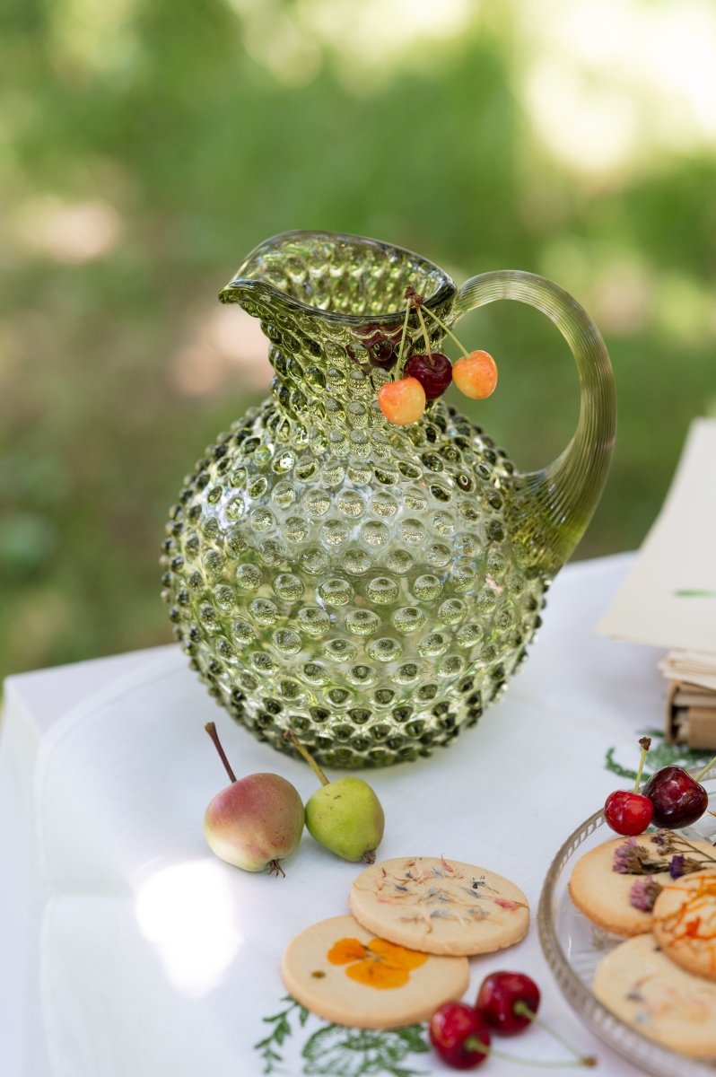 Olive Green Hobnail Jug - KLIMCHI