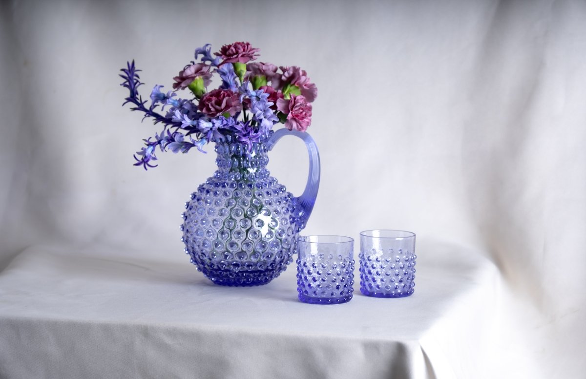 Lavender Hobnail Whiskey Glasses - KLIMCHI