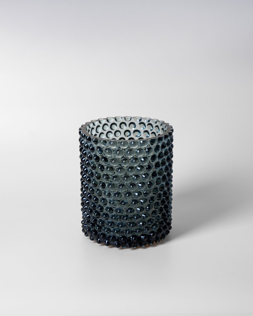 Grey Smoke Hobnail Candle Holder / Vase - KLIMCHI