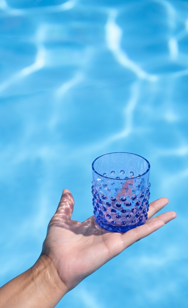 Lavender Hobnail Whiskey Glasses - KLIMCHI
