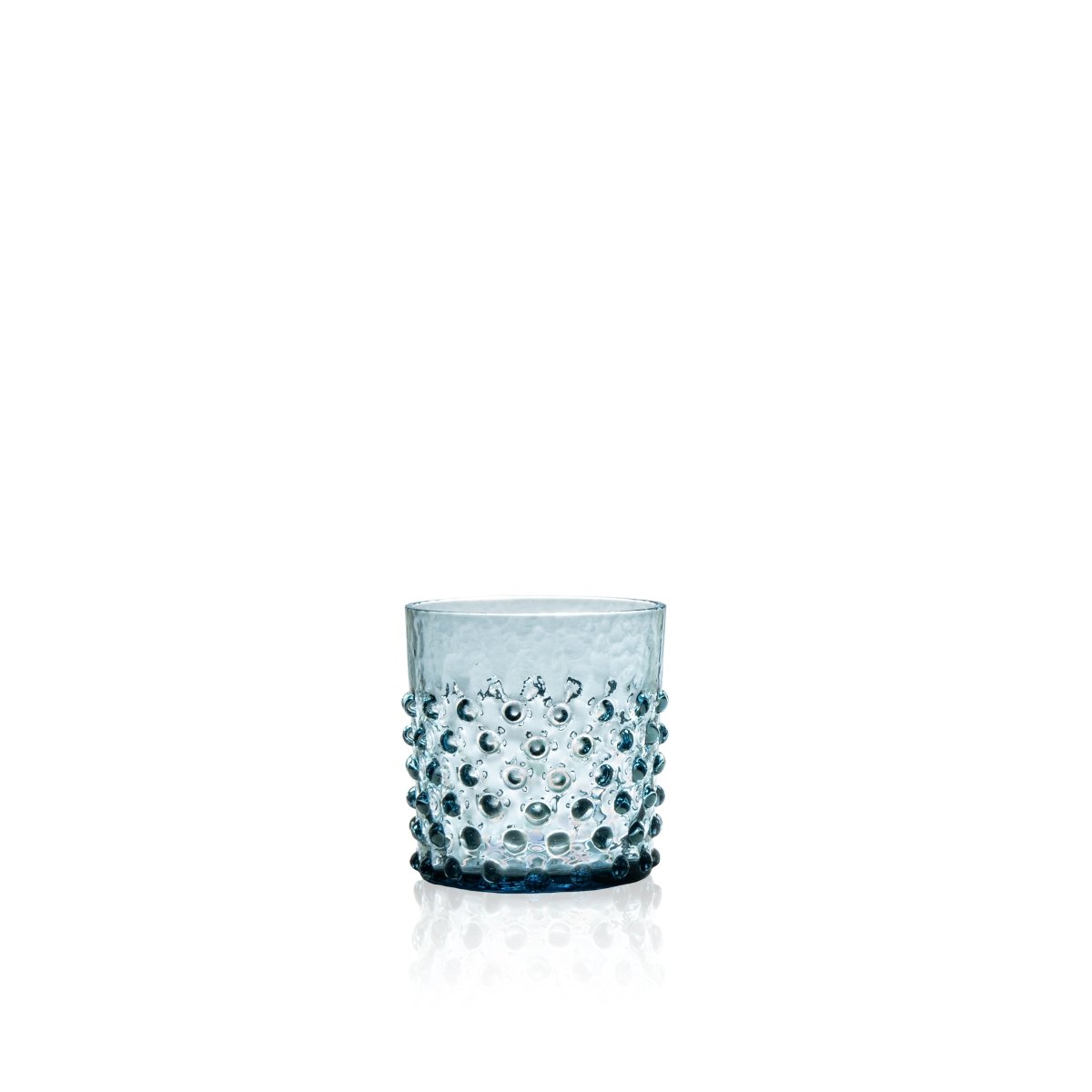Misty Blue Hobnail Whiskey Glasses - KLIMCHI