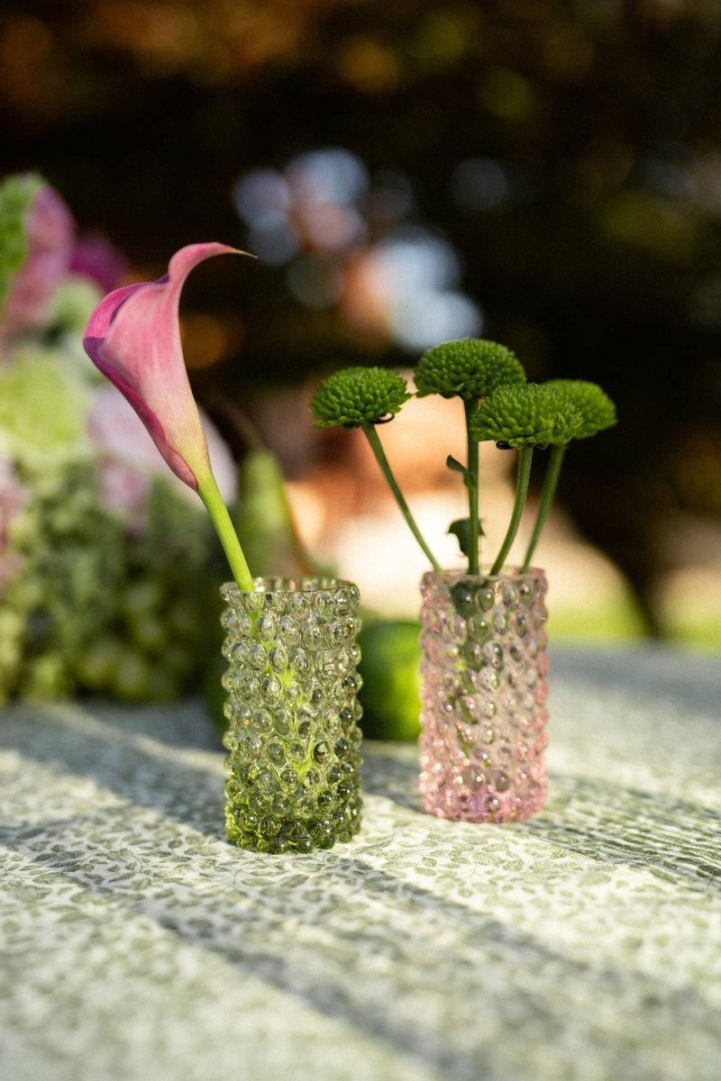 Olive Green Hobnail Bud Vase - KLIMCHI