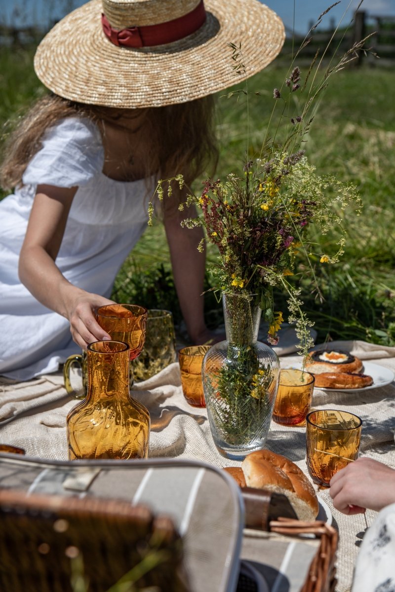 Crust Drinking Glasses in Amber (Set of 2) - KLIMCHI