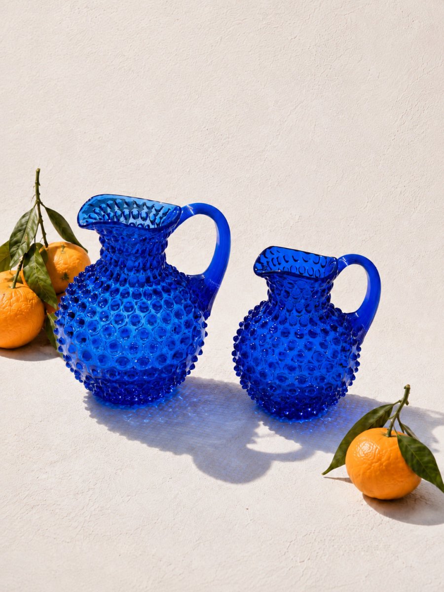 Electric Blue Hobnail Jug - KLIMCHI