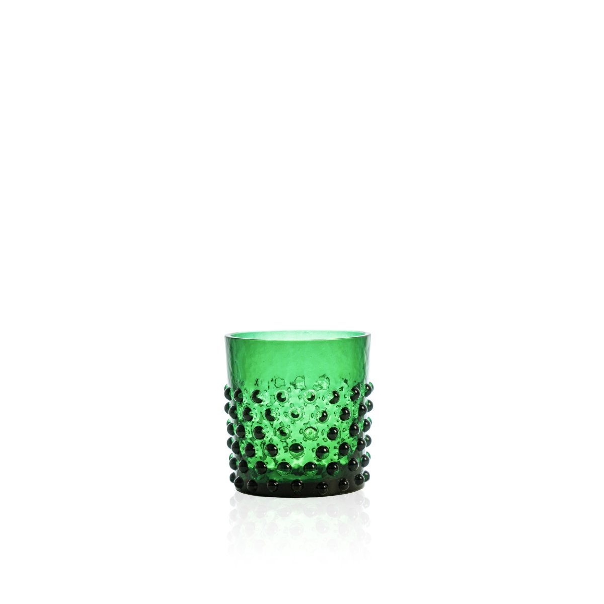 Dark Green Hobnail Whiskey Glasses - KLIMCHI