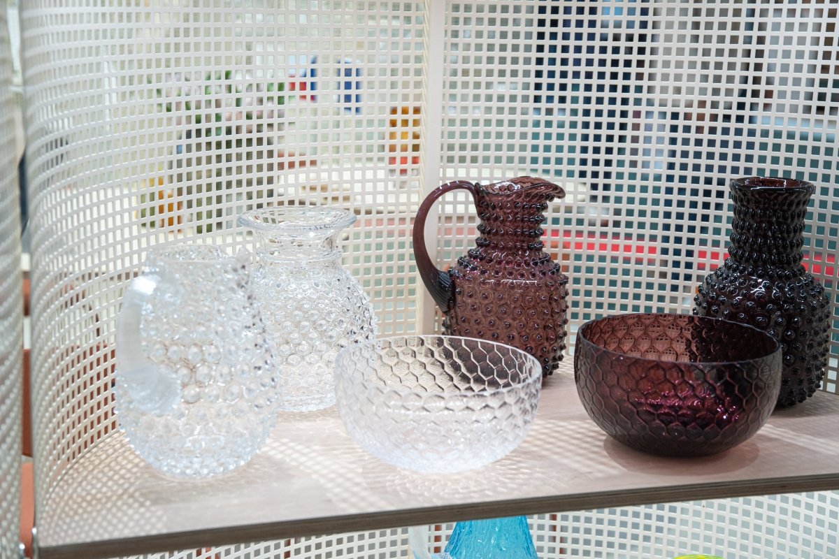 Violet Hobnail Square Jug - KLIMCHI