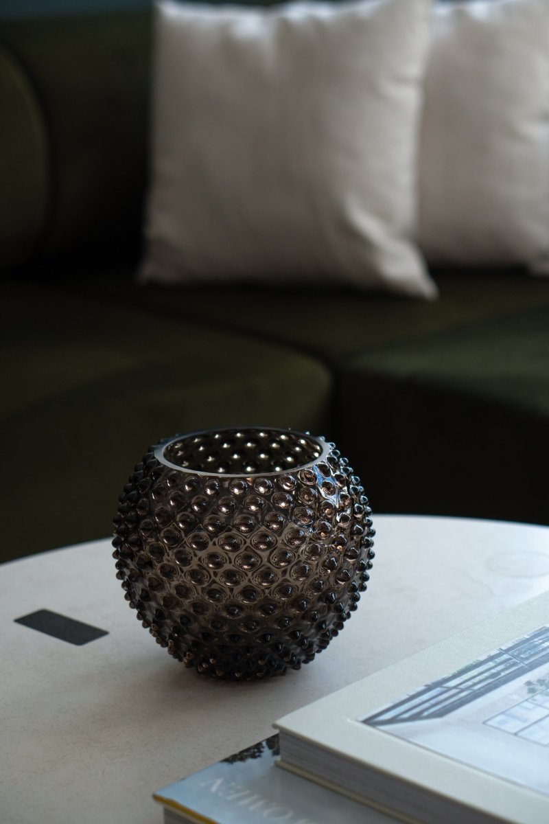 Black Smoke Hobnail Vase - KLIMCHI