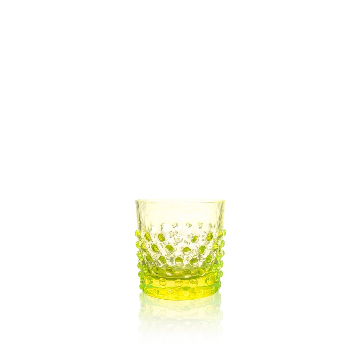 Neon Citrine Hobnail Whiskey Glasses - KLIMCHI